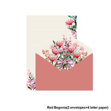 Load image into Gallery viewer, 6pcs Printed Flower Set Envelope Wedding Greeting Card Invitation Letter Paper Office Stationery School Supplies