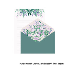 Load image into Gallery viewer, 6pcs Printed Flower Set Envelope Wedding Greeting Card Invitation Letter Paper Office Stationery School Supplies