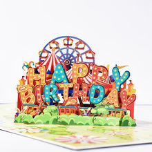 Load image into Gallery viewer, 3D Happy Birthday Card for Girl Kids Birthday Cake Pop-Up Greeting Cards Postcards Gifts with Envelope For Family Friends Lover