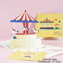 Load image into Gallery viewer, 3D Happy Birthday Card for Girl Kids Birthday Cake Pop-Up Greeting Cards Postcards Gifts with Envelope For Family Friends Lover
