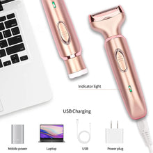 Load image into Gallery viewer, Creative 2 In 1 Ladies Shaver Electric Epilator Multi-function Washing Rechargeable Hair Removal Device Hair Trimmer