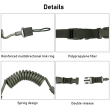 Load image into Gallery viewer, Multi-purpose Tactical Lanyard Military Spring Lanyard Airsoft Pistol Lanyard Rifle Sling Strap Shooting Hunting Gun Accessories