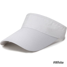 Load image into Gallery viewer, Adjustable Visor Summer Breathable Air Sun Hats Men Women UV Protection Top Empty Solid Sports Tennis Golf Running Sunscreen Cap