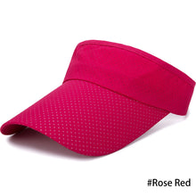 Load image into Gallery viewer, Adjustable Visor Summer Breathable Air Sun Hats Men Women UV Protection Top Empty Solid Sports Tennis Golf Running Sunscreen Cap