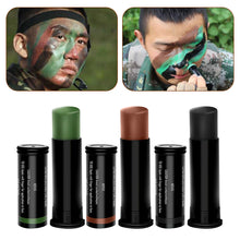 Load image into Gallery viewer, 3Pcs Military Woodland Camouflage Cream Body Face Disguised Paint Camo Oil Tube Stick for Outdoor Field Camouflage Oil Suit