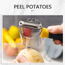 Load image into Gallery viewer, Stainless Steel Blade Peeler with Container Vegetable Fruit Parer with Storage Box Potato Carrot Peeling Knife Kitchen Tools