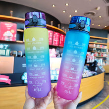 Load image into Gallery viewer, Outdoor Sport Fitness Portable Water Bottle Water Cups Motivational Sports Water bottle with Time Maker Leak-proof Cup
