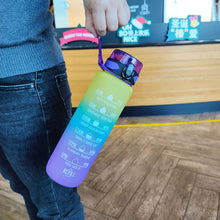 Load image into Gallery viewer, Outdoor Sport Fitness Portable Water Bottle Water Cups Motivational Sports Water bottle with Time Maker Leak-proof Cup