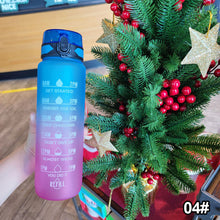 Load image into Gallery viewer, Outdoor Sport Fitness Portable Water Bottle Water Cups Motivational Sports Water bottle with Time Maker Leak-proof Cup