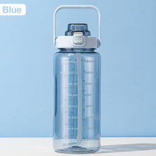 Load image into Gallery viewer, 2000ML Travel Portable Outdoor Water Cup with Silicone Straw Handle Large Capacity Leak Proof Sports Bottle Leakproof Cup