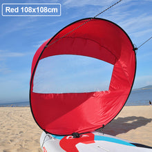 Load image into Gallery viewer, Surfboard Accessories Downwind Paddle Inflatable Canoe Drag Sail Kayak Accessories With Transparent Window Folding Thrusters