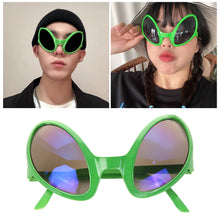 Load image into Gallery viewer, Alien Party Glasses Funny Sunglasses ET Sunglasses Holiday Dance Aliens Costume Alternative Shapes Rainbow Lenses Party Supplies