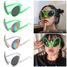 Load image into Gallery viewer, Alien Party Glasses Funny Sunglasses ET Sunglasses Holiday Dance Aliens Costume Alternative Shapes Rainbow Lenses Party Supplies