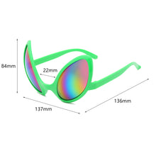 Load image into Gallery viewer, Alien Party Glasses Funny Sunglasses ET Sunglasses Holiday Dance Aliens Costume Alternative Shapes Rainbow Lenses Party Supplies