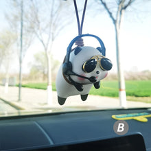 Load image into Gallery viewer, Car Interior Decoration Creative Anime Panda Pendant Ornament Swinging Doll Auto Rearview Mirror Pendant Car Accessories Gift