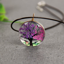 Load image into Gallery viewer, Car Interior Rear Mirror Pendant Dried Life Tree Car Craft Decoration Pendant Glass Ball Decor Accessories