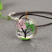 Load image into Gallery viewer, Car Interior Rear Mirror Pendant Dried Life Tree Car Craft Decoration Pendant Glass Ball Decor Accessories