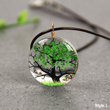 Load image into Gallery viewer, Car Interior Rear Mirror Pendant Dried Life Tree Car Craft Decoration Pendant Glass Ball Decor Accessories