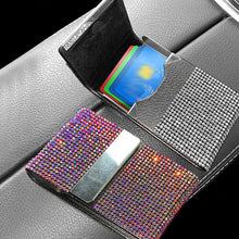 Load image into Gallery viewer, Car Bling Diamond Driver License Card Holder Driving License Credit Card Storage Interior Flip Ladies Girls Car Accessories
