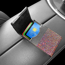 Load image into Gallery viewer, Car Bling Diamond Driver License Card Holder Driving License Credit Card Storage Interior Flip Ladies Girls Car Accessories
