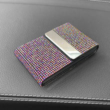 Load image into Gallery viewer, Car Bling Diamond Driver License Card Holder Driving License Credit Card Storage Interior Flip Ladies Girls Car Accessories