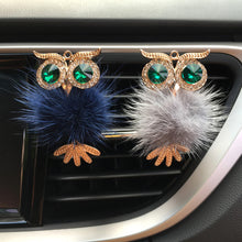 Load image into Gallery viewer, Car Air Freshener Diamond Villus Owl Car Perfume Air Vent Clip Crystal Owl Auto Accessories Interior Woman Ornament