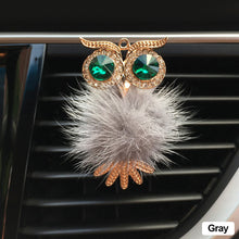 Load image into Gallery viewer, Car Air Freshener Diamond Villus Owl Car Perfume Air Vent Clip Crystal Owl Auto Accessories Interior Woman Ornament