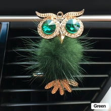 Load image into Gallery viewer, Car Air Freshener Diamond Villus Owl Car Perfume Air Vent Clip Crystal Owl Auto Accessories Interior Woman Ornament