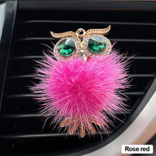 Load image into Gallery viewer, Car Air Freshener Diamond Villus Owl Car Perfume Air Vent Clip Crystal Owl Auto Accessories Interior Woman Ornament