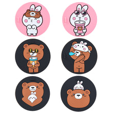 Load image into Gallery viewer, 1Pc Car Mug Coaster Cartoon Silicone Mug Cup Mat Non-slip Car Cup Mats Cute Animals Cup Pad Coaster Home Office Milk Coffee