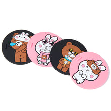 Load image into Gallery viewer, 1Pc Car Mug Coaster Cartoon Silicone Mug Cup Mat Non-slip Car Cup Mats Cute Animals Cup Pad Coaster Home Office Milk Coffee