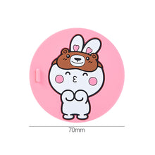 Load image into Gallery viewer, 1Pc Car Mug Coaster Cartoon Silicone Mug Cup Mat Non-slip Car Cup Mats Cute Animals Cup Pad Coaster Home Office Milk Coffee