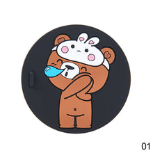 Load image into Gallery viewer, 1Pc Car Mug Coaster Cartoon Silicone Mug Cup Mat Non-slip Car Cup Mats Cute Animals Cup Pad Coaster Home Office Milk Coffee