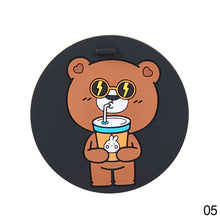 Load image into Gallery viewer, 1Pc Car Mug Coaster Cartoon Silicone Mug Cup Mat Non-slip Car Cup Mats Cute Animals Cup Pad Coaster Home Office Milk Coffee