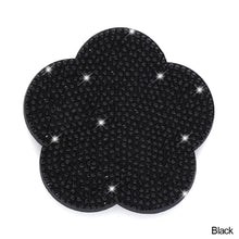 Load image into Gallery viewer, 2pcs Car Water Cup Non-slip Shockproof Silica Gel Pad Cup Coaster Rhinestone Holder Bling Auto Interior Accessories Plum Bossom Universal