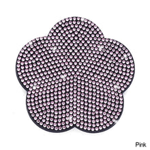 Load image into Gallery viewer, 2pcs Car Water Cup Non-slip Shockproof Silica Gel Pad Cup Coaster Rhinestone Holder Bling Auto Interior Accessories Plum Bossom Universal