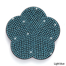 Load image into Gallery viewer, 2pcs Car Water Cup Non-slip Shockproof Silica Gel Pad Cup Coaster Rhinestone Holder Bling Auto Interior Accessories Plum Bossom Universal