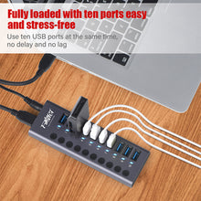 Load image into Gallery viewer, 10 Port High Speed Extension CableB 3.0 Single Row Hub Adapter For Laptop PCB Interface Device