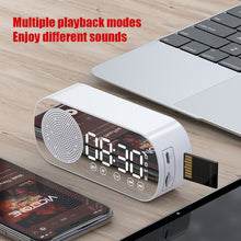 Load image into Gallery viewer, Wireless Bluetooth Speaker Clock Dual Alarm Support TF Card FM Radio Soundbar HIFI Music Box Soundbar.