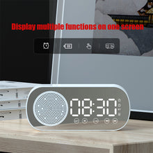 Load image into Gallery viewer, Wireless Bluetooth Speaker Clock Dual Alarm Support TF Card FM Radio Soundbar HIFI Music Box Soundbar.