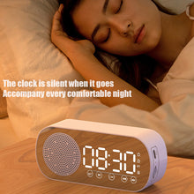 Load image into Gallery viewer, Wireless Bluetooth Speaker Clock Dual Alarm Support TF Card FM Radio Soundbar HIFI Music Box Soundbar.