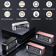 Load image into Gallery viewer, Bluetooth Speaker FM Radio TF Card Player Sound Box With Display Large Volume Desktop Alarm Clock Speaker Boom For All Phone
