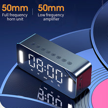 Load image into Gallery viewer, Bluetooth Speaker FM Radio TF Card Player Sound Box With Display Large Volume Desktop Alarm Clock Speaker Boom For All Phone