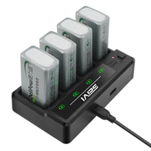 Load image into Gallery viewer, 9v Rechargeable Battery Charger Usb Four-slot Cradle Charging Nimh Lithium Battery 9v Battery Charger