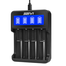 Load image into Gallery viewer, Rechargeable Battery Charger Usb Four-slot Cradle Charging Nimh Lithium Battery Battery Charger
