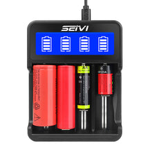 Load image into Gallery viewer, Rechargeable Battery Charger Usb Four-slot Cradle Charging Nimh Lithium Battery Battery Charger
