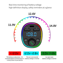 Load image into Gallery viewer, Car Bluetooth 5.0 FM Transmitter G67 Wireless Adapter Mic Audio Receiver Auto MP3 Player QC3.0 Dual USB Fast Charger Car Accessories