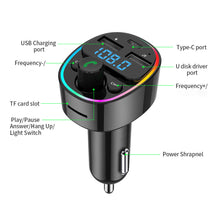 Load image into Gallery viewer, Car Bluetooth 5.0 FM Transmitter G67 Wireless Adapter Mic Audio Receiver Auto MP3 Player QC3.0 Dual USB Fast Charger Car Accessories