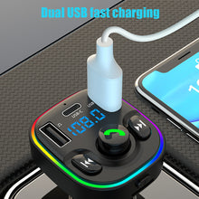 Load image into Gallery viewer, FM Transmitter G47 Button Version Bluetooth Wireless Car kit Handfree Dual USB Car Charger 2.1A MP3 Music TF Card U disk AUX Player