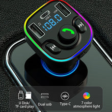 Load image into Gallery viewer, FM Transmitter G47 Button Version Bluetooth Wireless Car kit Handfree Dual USB Car Charger 2.1A MP3 Music TF Card U disk AUX Player